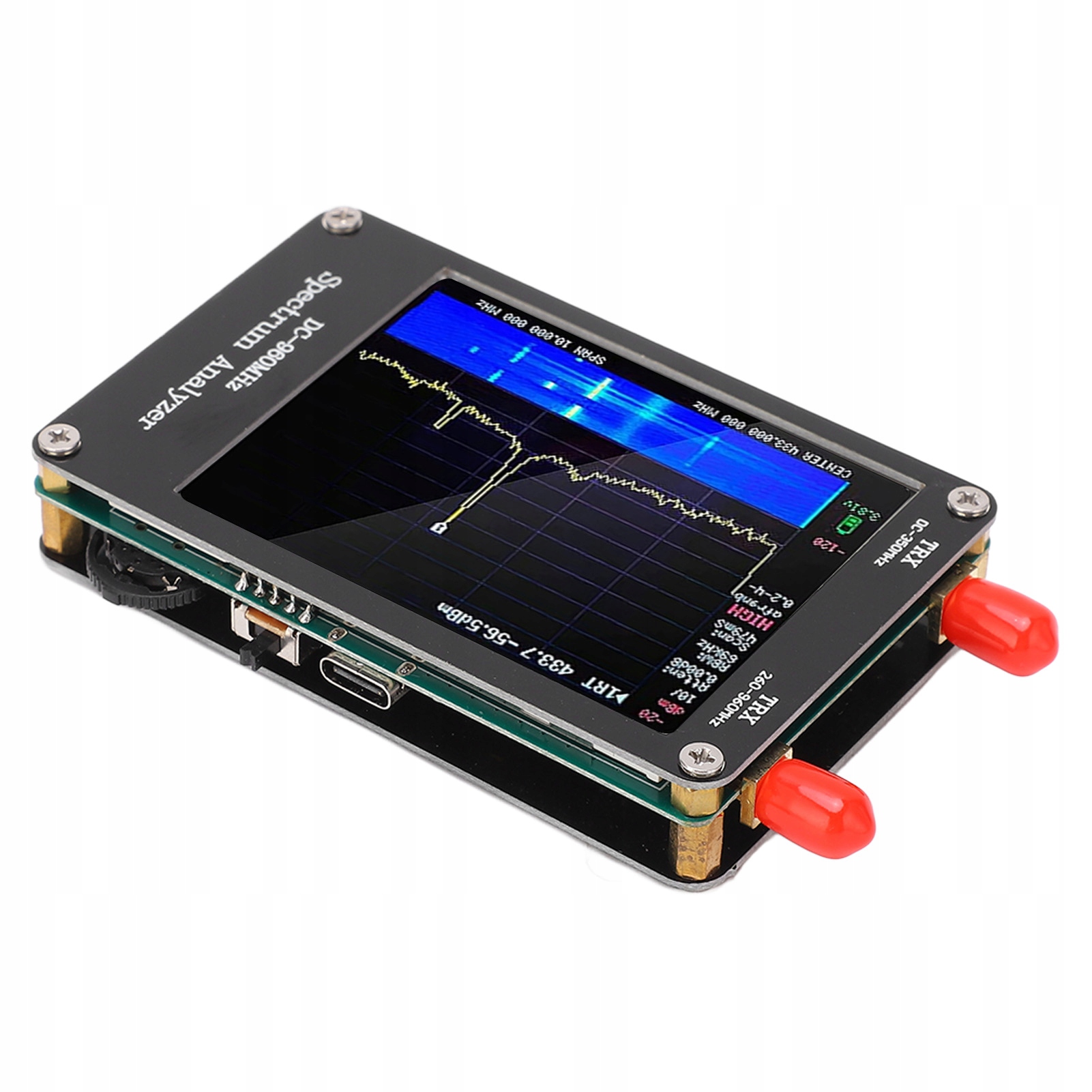 MF HF VHF spektrálny analyzátor UHF vstup 4 režimy